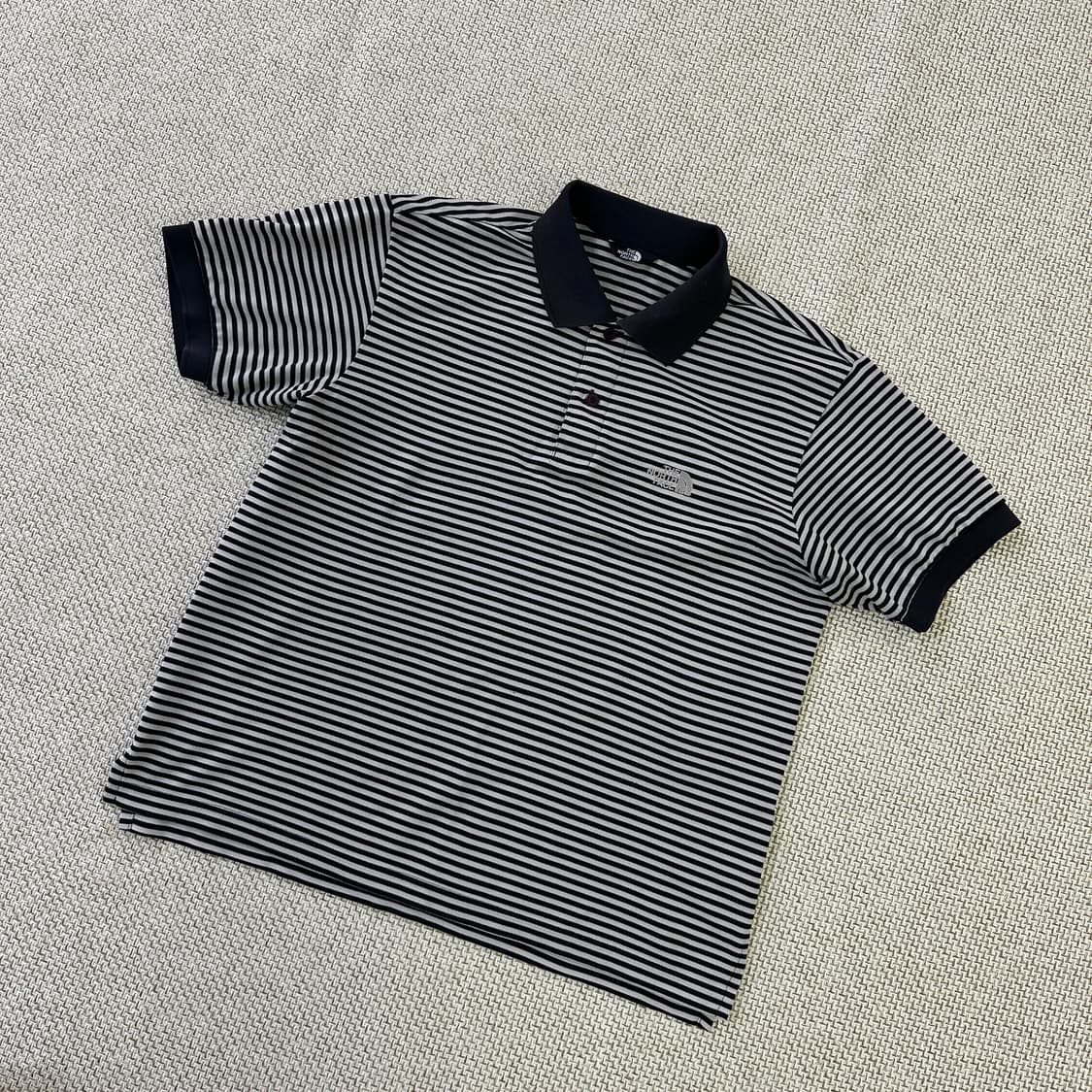 M 노스페이스 스트라이프 피케이 반팔 0409D 상품이미지1