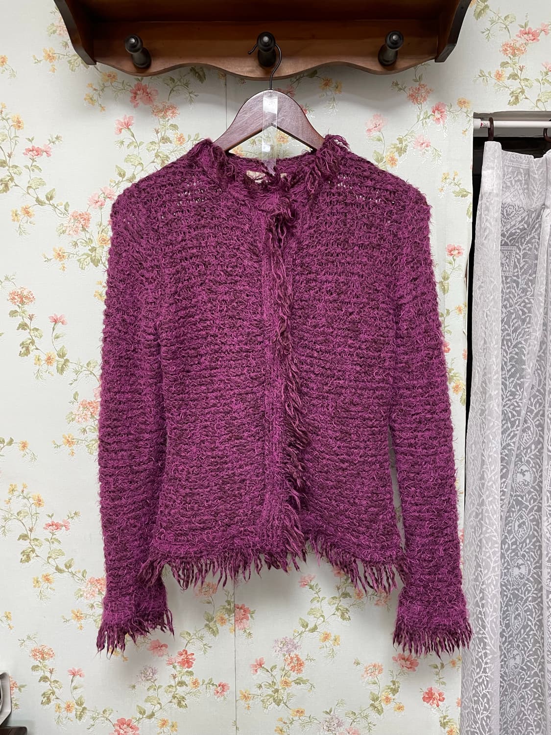 퍼 니트 가디건 상품이미지1