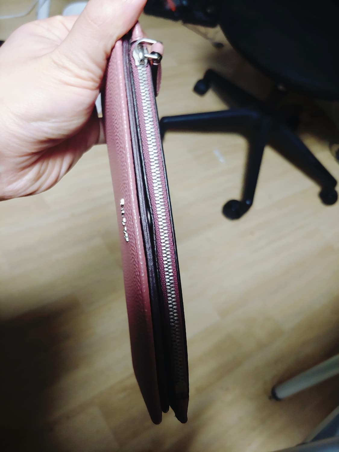 핑크 캐비어 발리 3단 지퍼 장지갑 현금지갑 상품이미지3