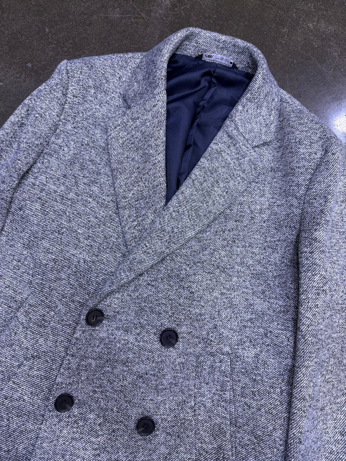 자라 더블 브레스트 하프 코트 그레이 M 상품이미지3