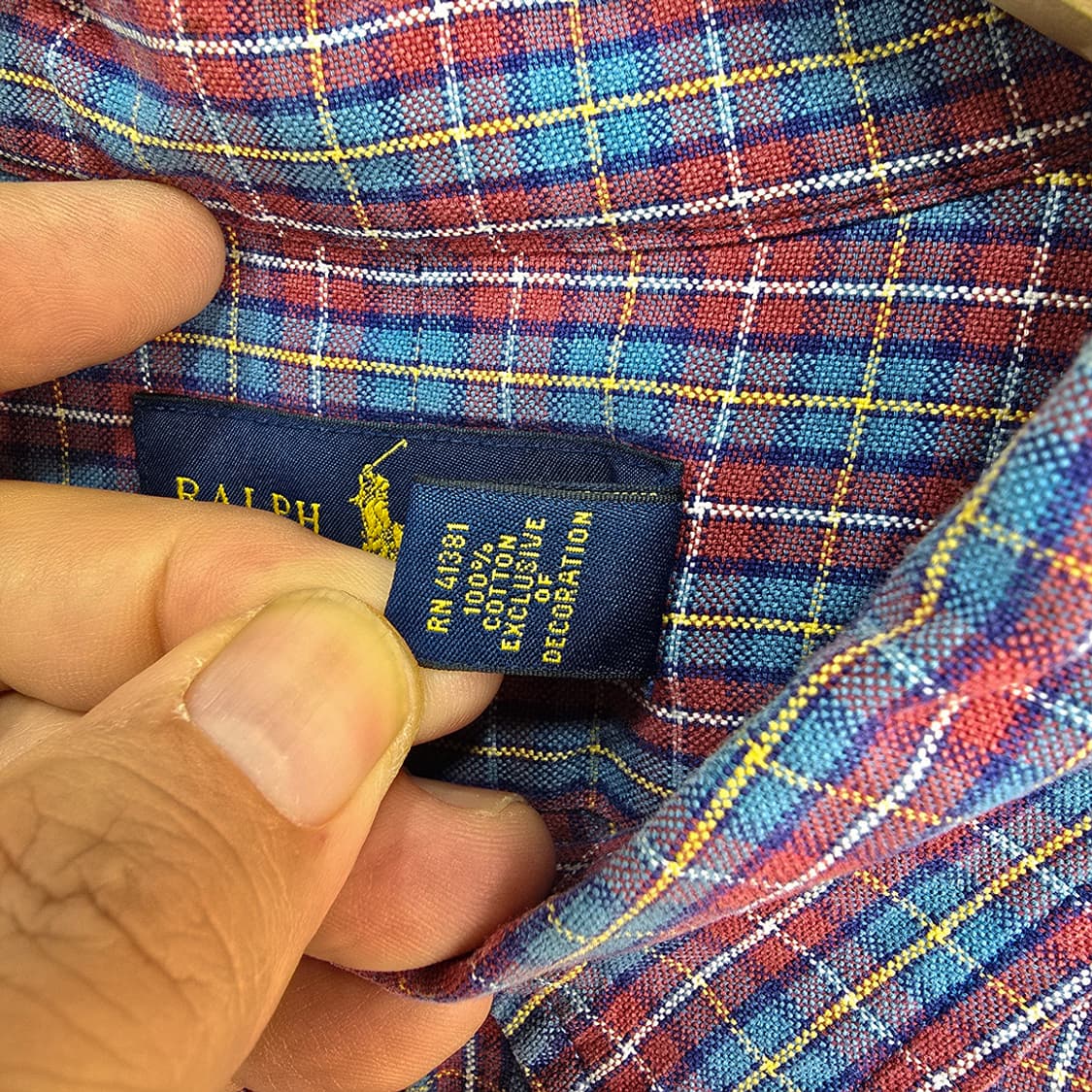 폴로 랄프로렌 Polo 남방 체크 셔츠 XXL 상품이미지7