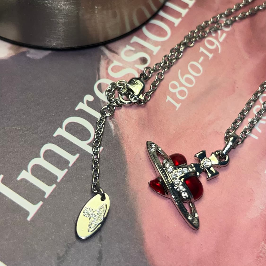 비비안웨스트우드 디아망떼 레드 목걸이 상품이미지4