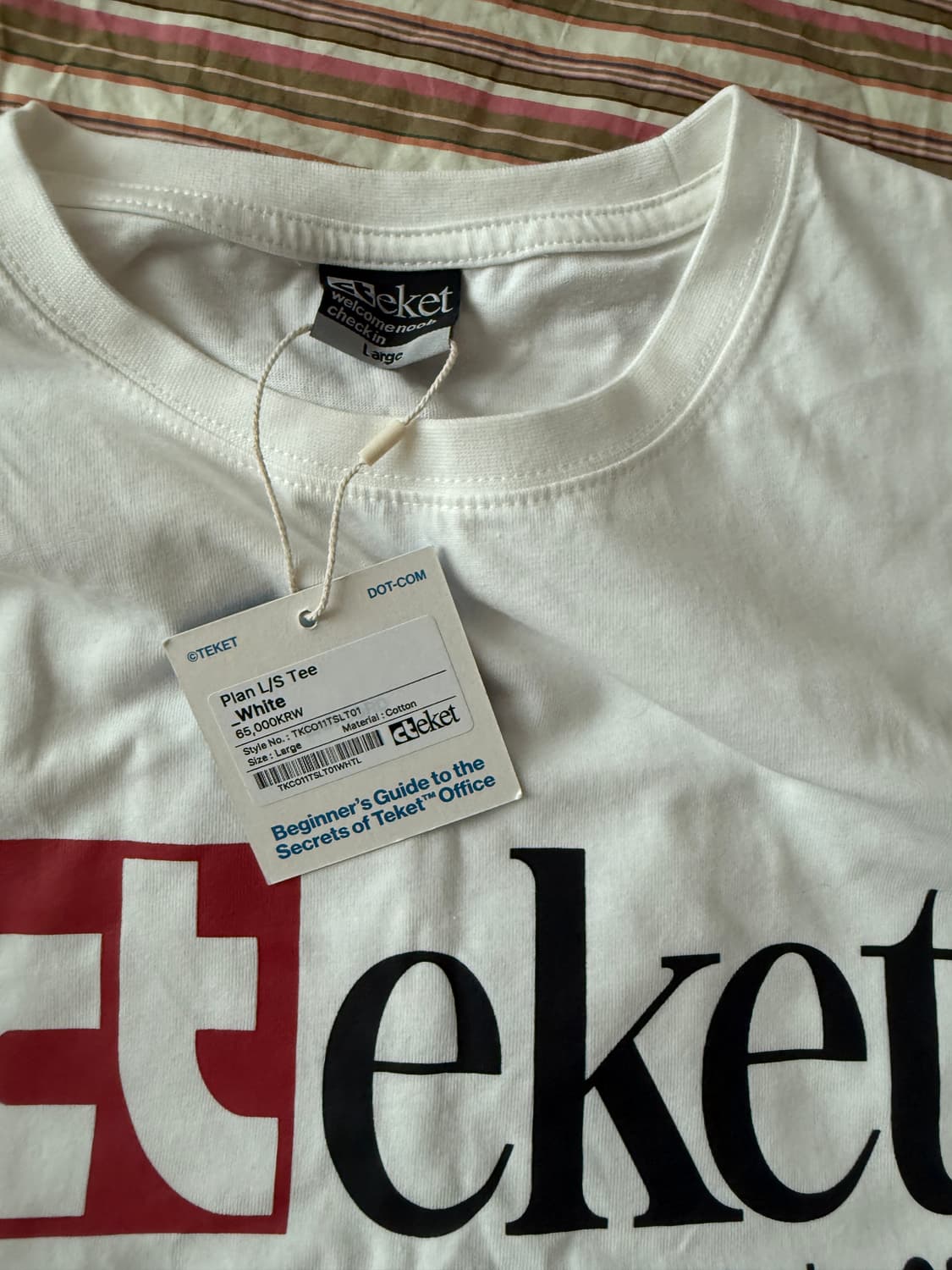 teket 로고 롱슬리브 화이트 상품이미지3