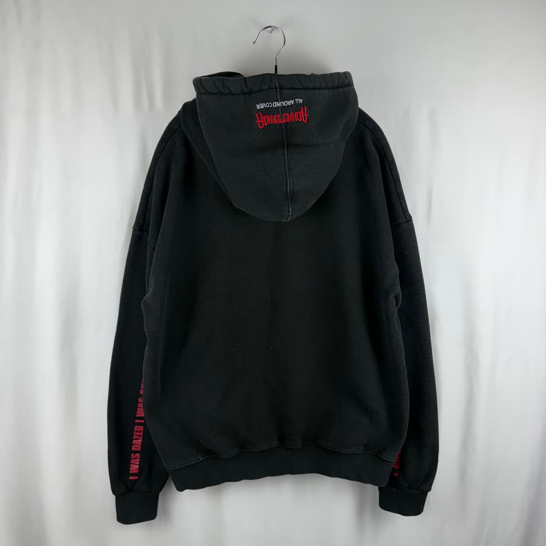 M) 어커버 레터링 후드 티 블랙 상품이미지5