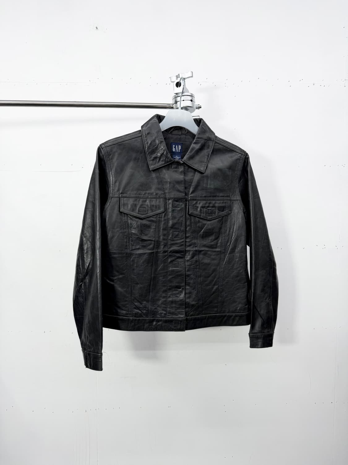 Early 2000s GAP Minimal Leather Jacket 상품이미지2