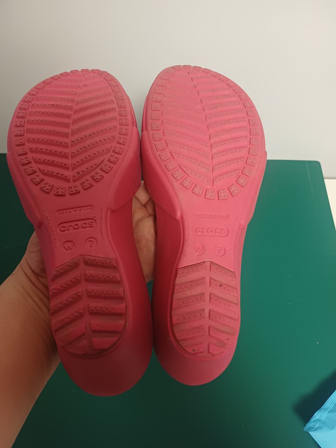 [W7] 크록스 슬론 웨지 슬라이드 샌들 핫핑크 (240mm) 상품이미지3