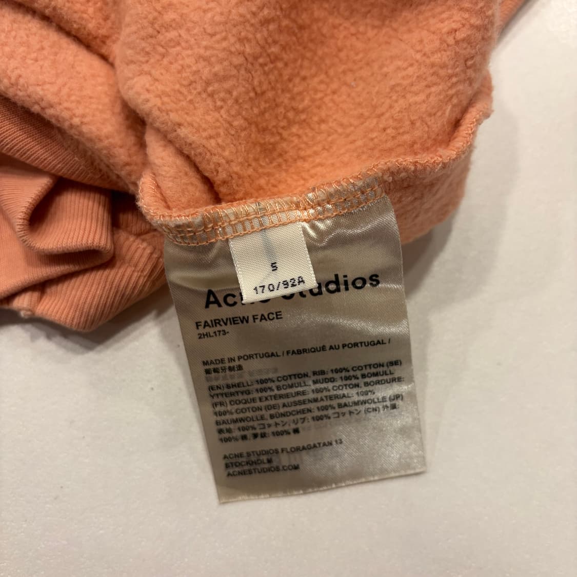 [S] 아크네 스튜디오 페어뷰 맨투맨 피치 B361 상품이미지8