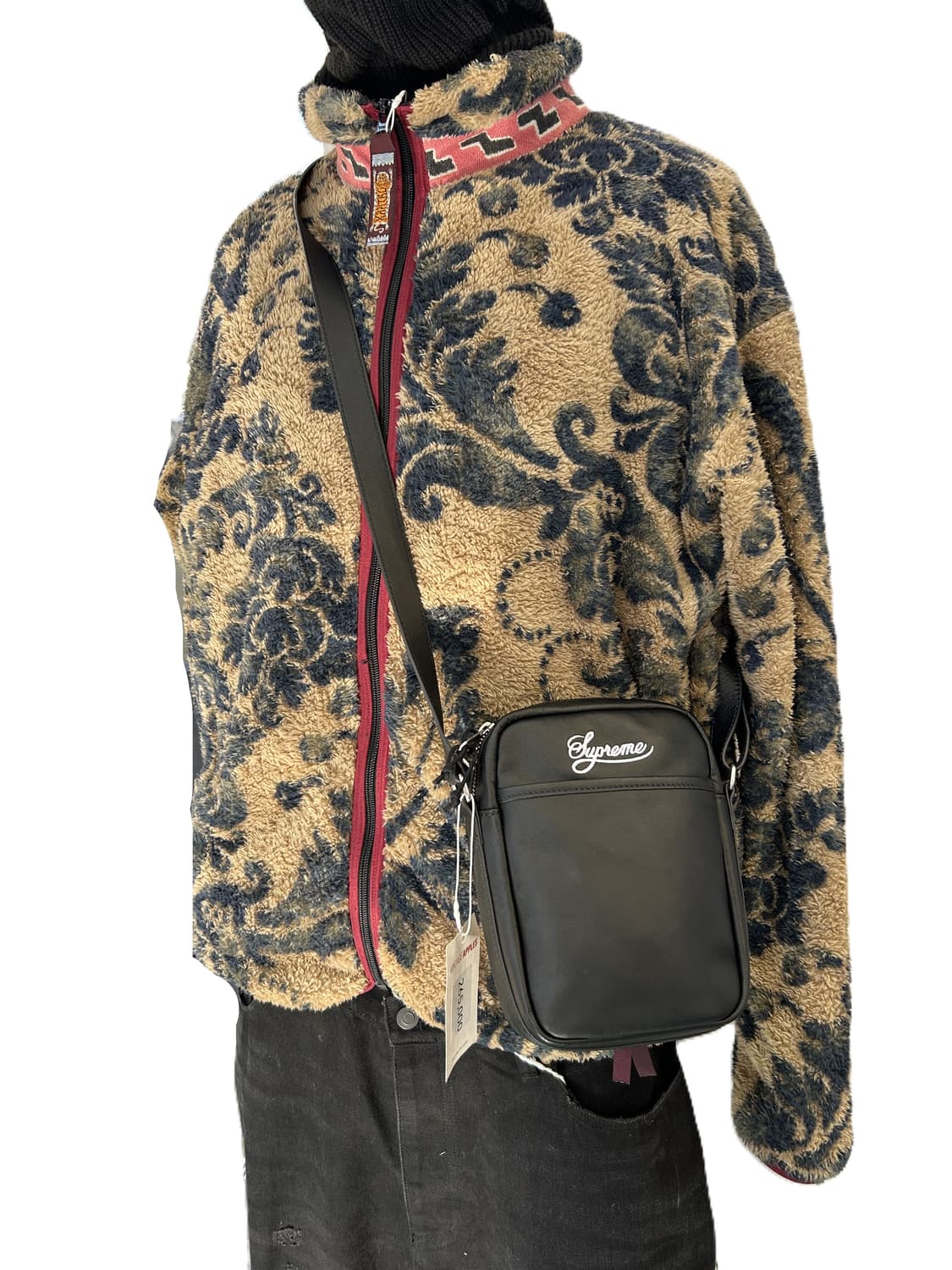 슈프림 레더 숄더백 블랙 상품이미지2