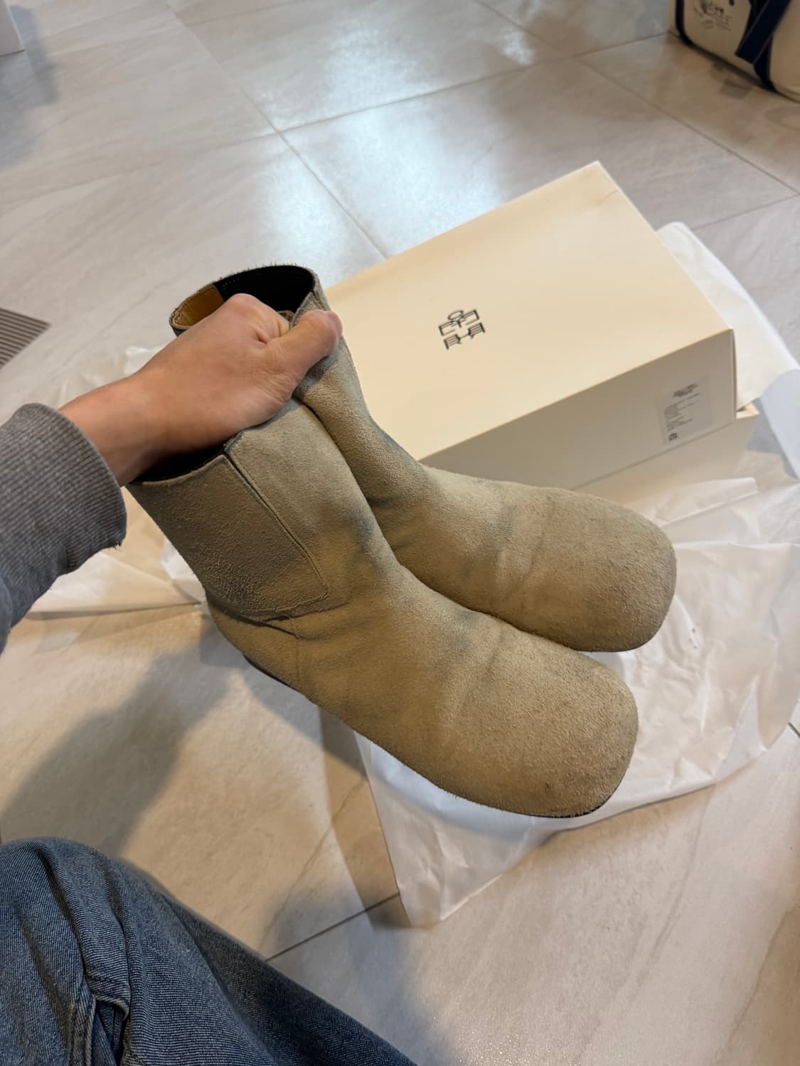 폴리테루 라운드 부츠 베이지 3사이즈 상품이미지2