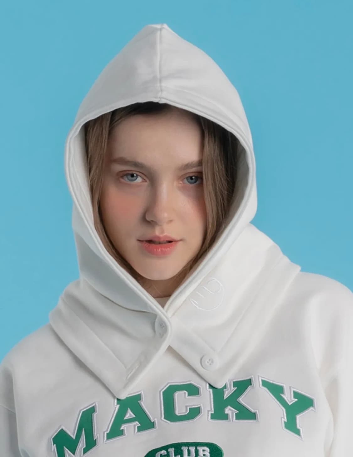 -ˋˏ 맥키 선셋 스웻 바라클라바 화이트 ˎˊ- 상품이미지1