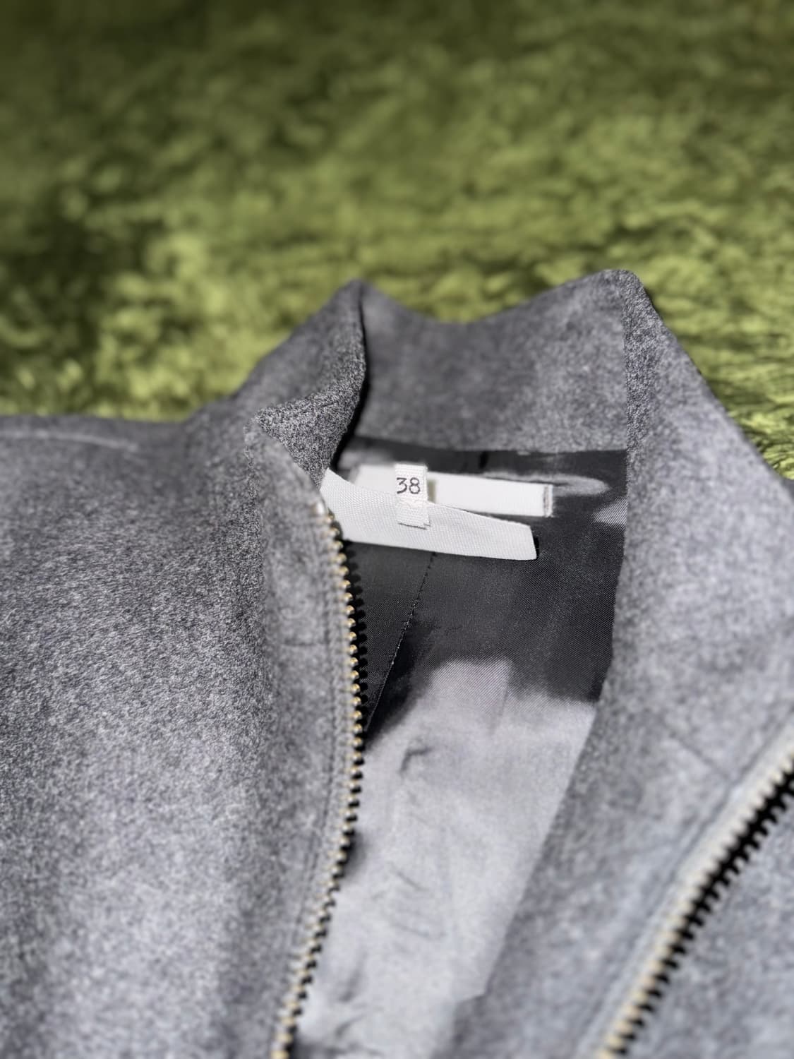 [38] MM6 메종 마르지엘라 투웨이 집업 울 코트 그레이 상품이미지4