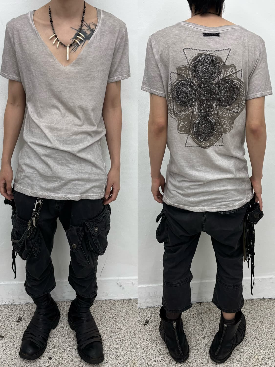 If Six Was Nine Embroidered Tribal Cross 상품이미지1