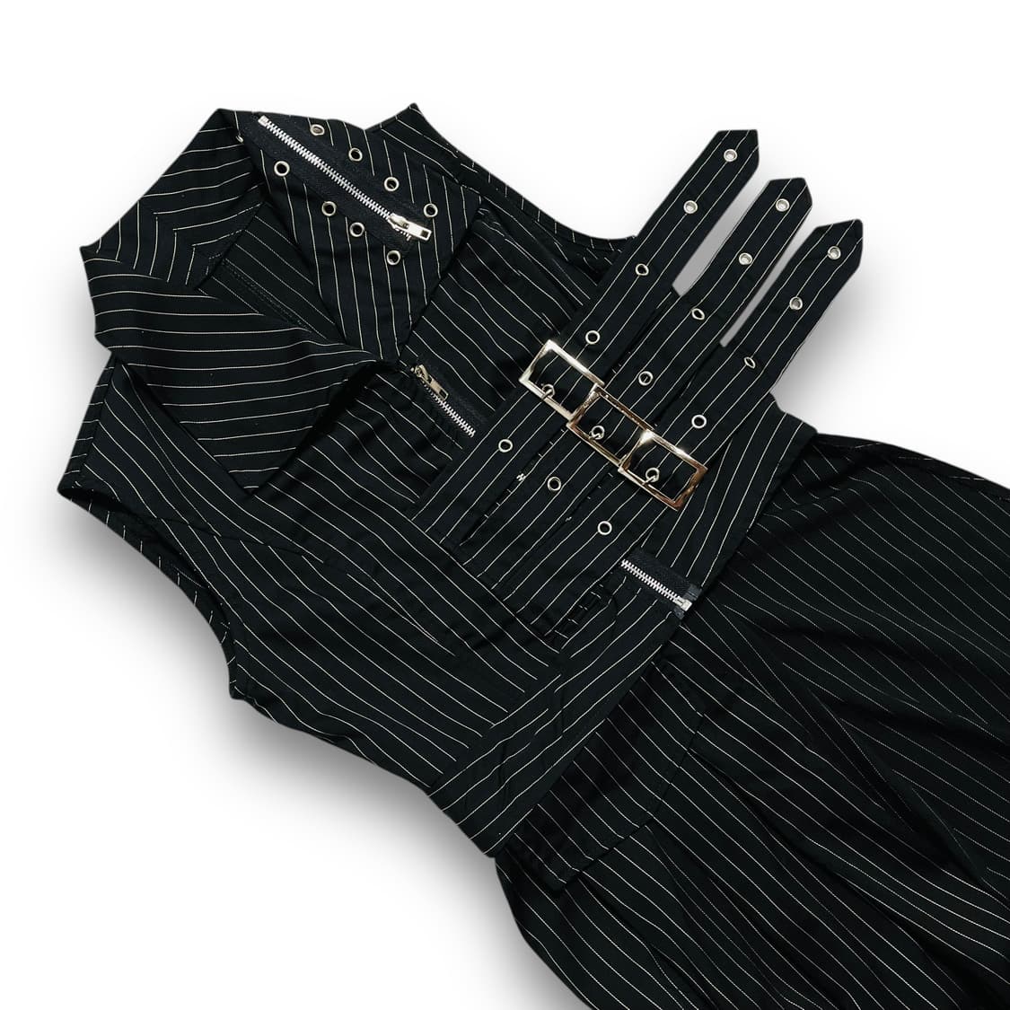 Drug Honey Punk Bondage striped dress 상품이미지3