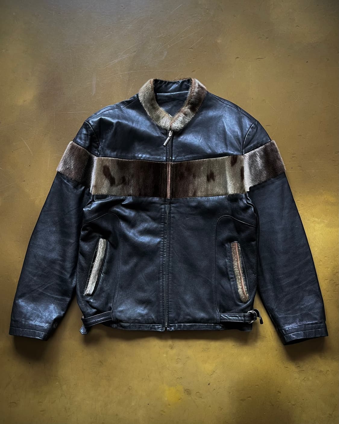 Real Seal Fur & Lambskin Bomber Jacket 상품이미지3