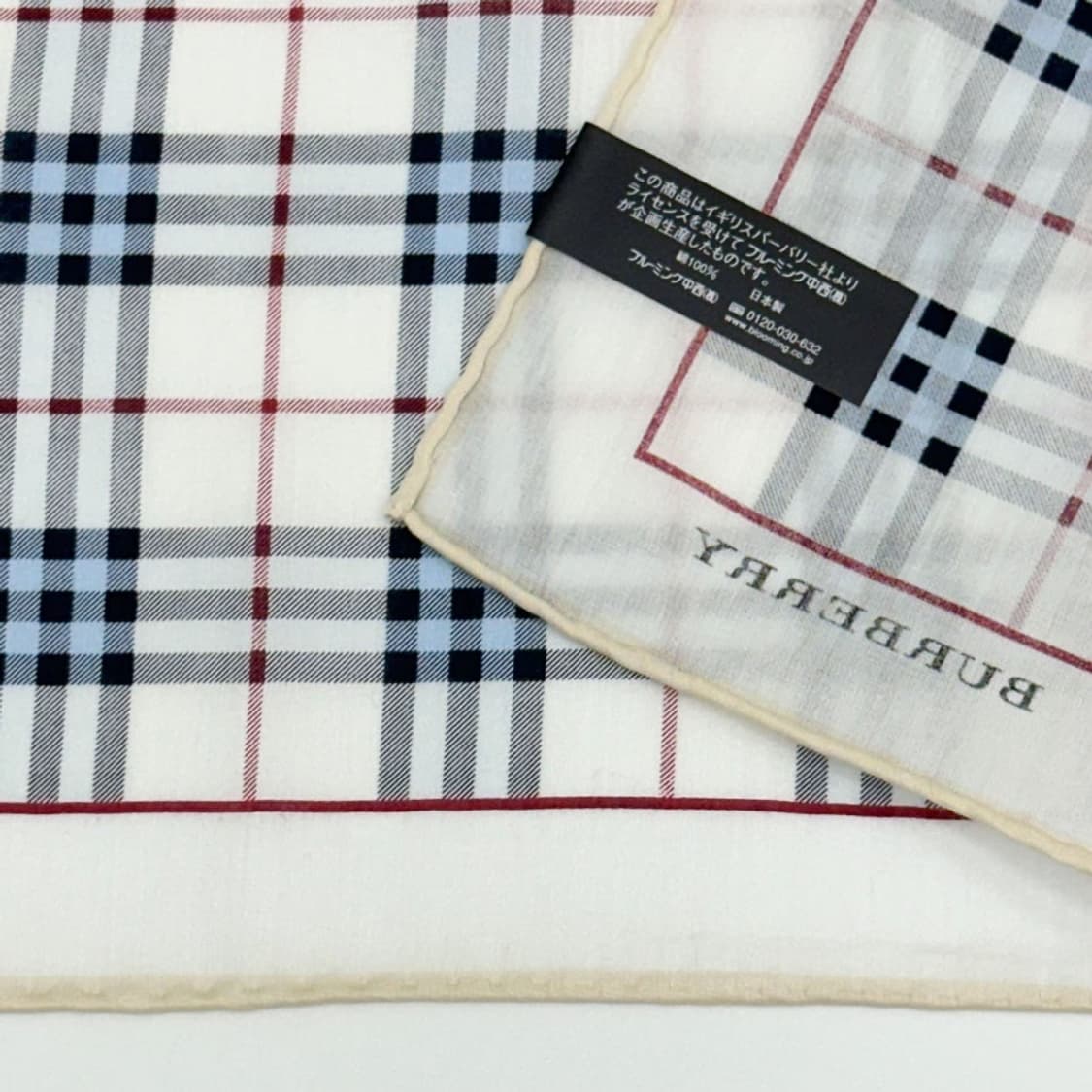 (새상품) burberry/ 버버리 코튼 쁘띠스카프 손수건 상품이미지5
