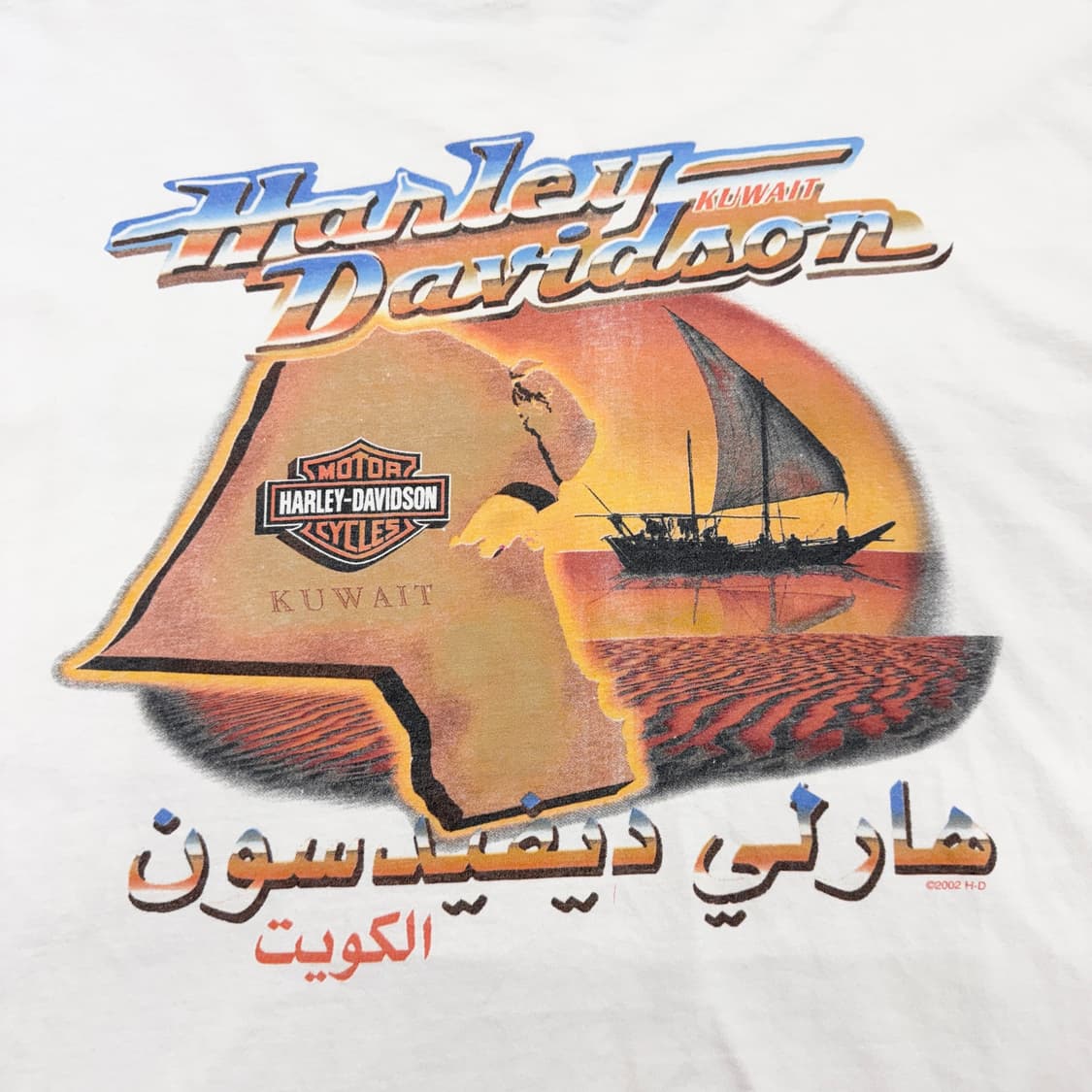 할리데이비슨 00s 빈티지 그래픽 오버핏 롱슬리브 긴팔 티셔츠 화이트 상품이미지4