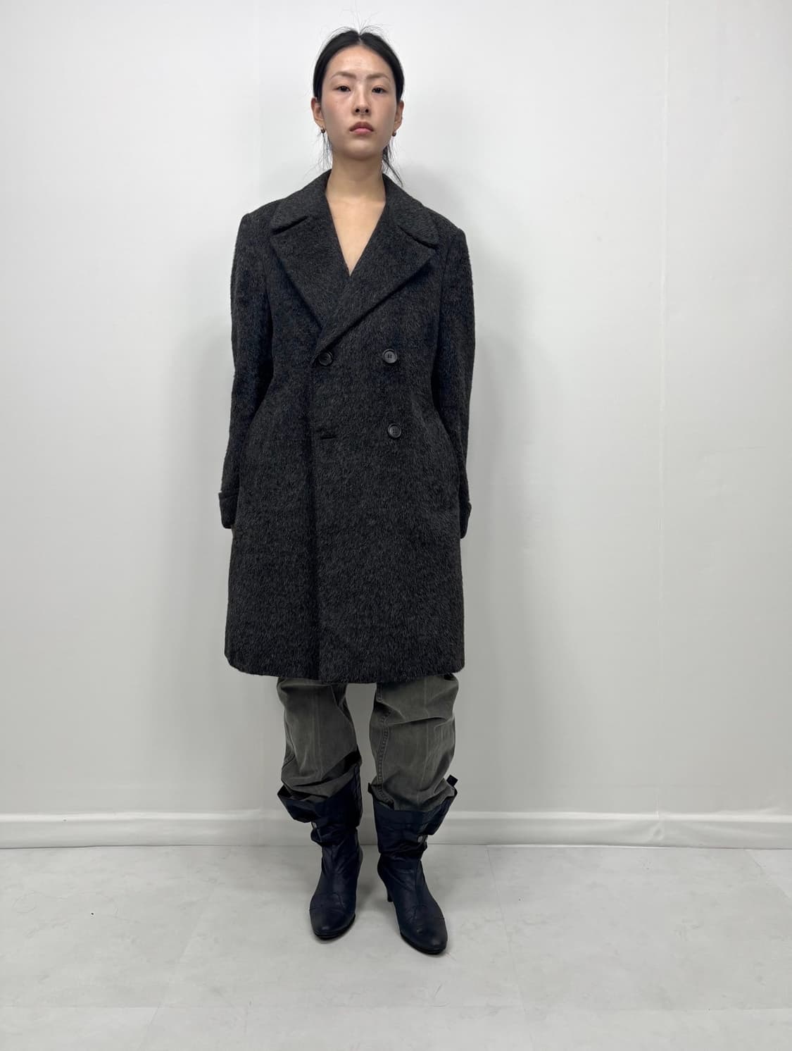 Hairy wool half coat 상품이미지1