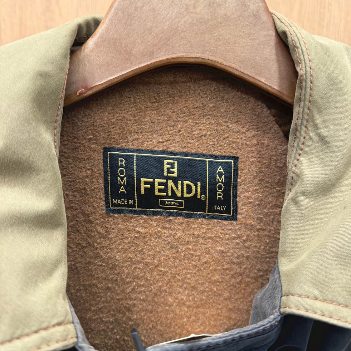 펜디 진스 하프 코트 더블 브레스티드 버튼 패치 포켓 레귤러핏 차콜 상품이미지6