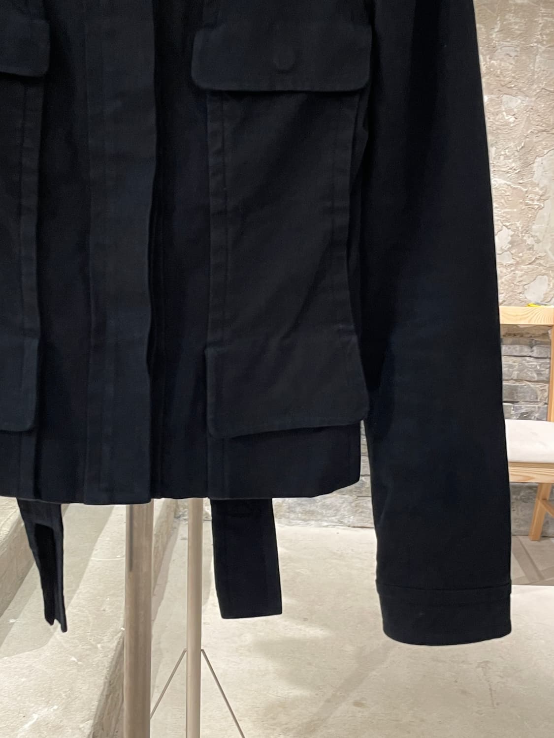 이브 생로랑 리브 고쉬 블랙 히든 버튼 플랩 자켓 상품이미지5