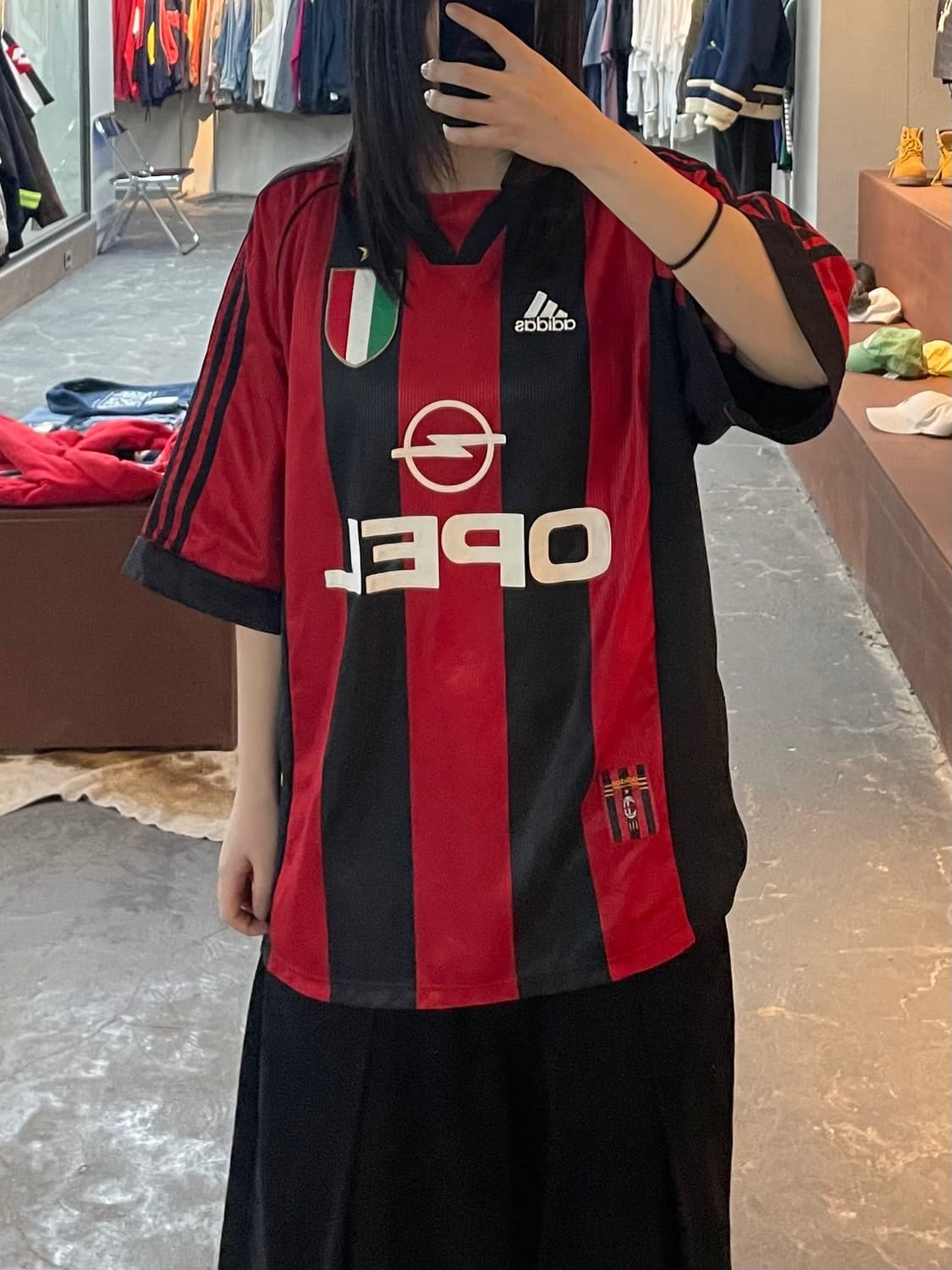 아디다스 98-99 AC밀란 레오나르두 아라우주 홈 반팔 유니폼H2238 상품이미지1