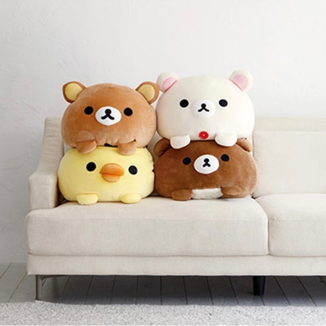 산엑스 코리락쿠마 모찌모찌 다이후쿠 인형 쿠션 대형 상품이미지1