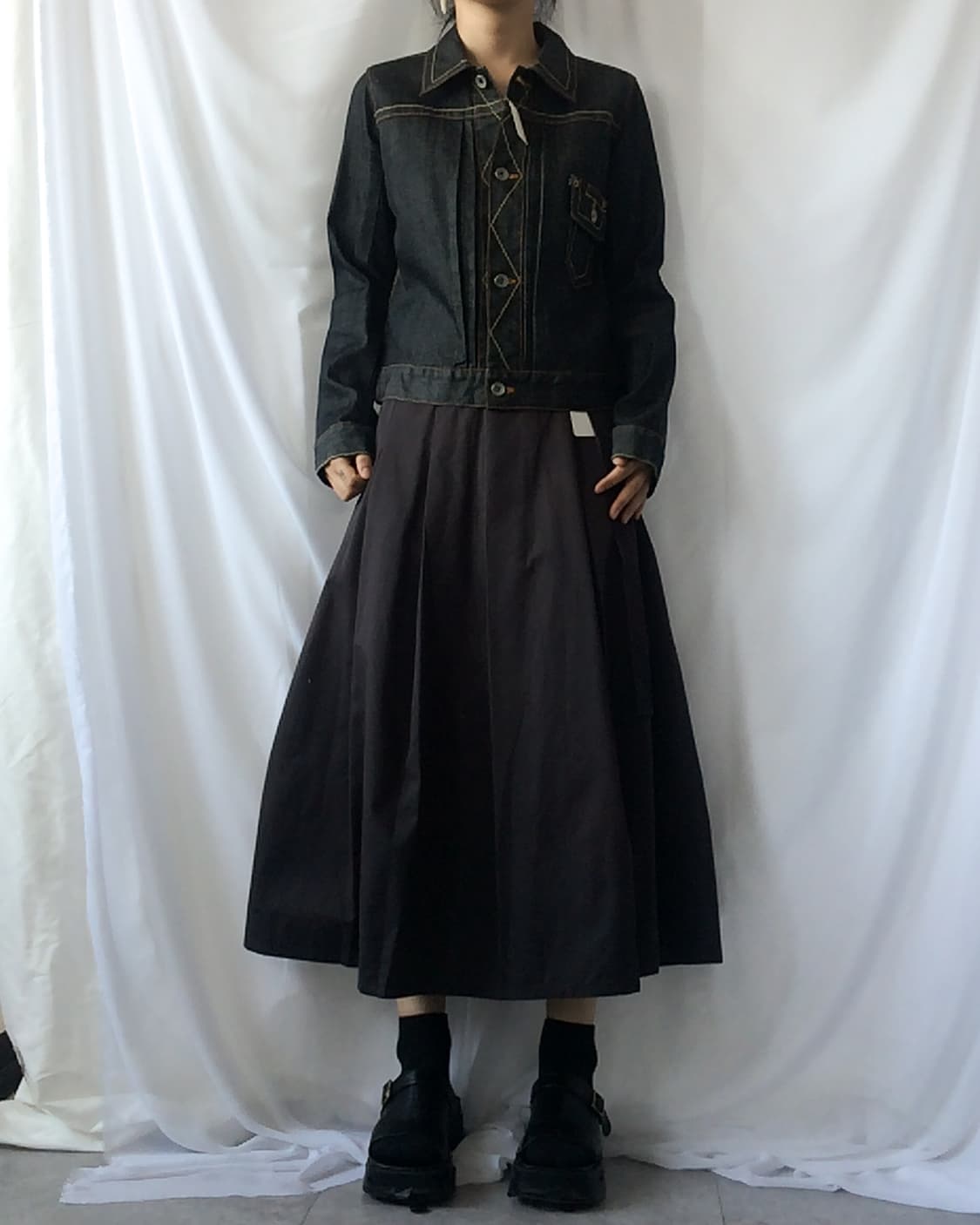 Stitch point denim trucker jacket 상품이미지1