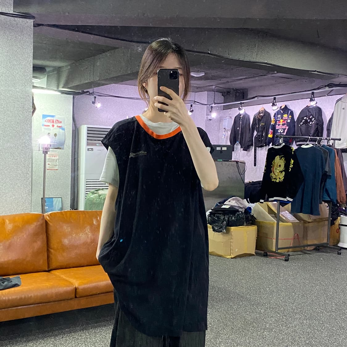 할리 데이비슨 블랙 슬리브리스 B2198 상품이미지1