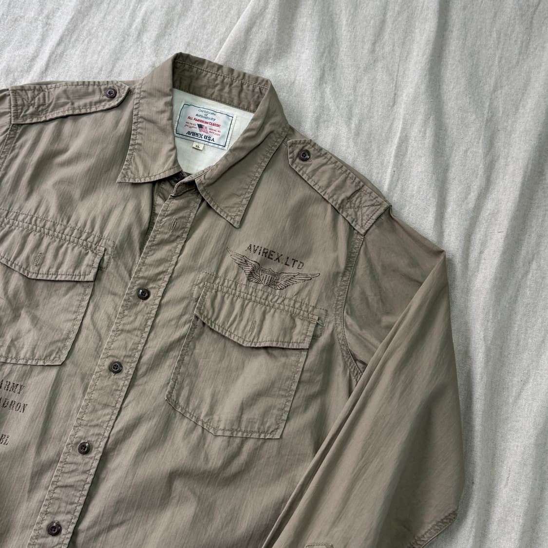 아비렉스 견장 밀리터리 셔츠 XL 상품이미지2