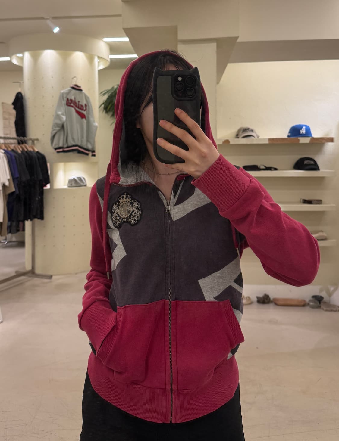 ASK Y2K 빈티지 디테일 후드 집업 U6 상품이미지1