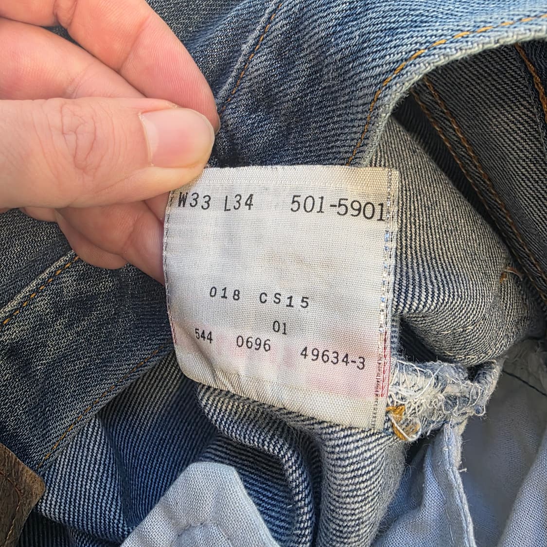 [W33L34]90s USA 리바이스 501 데님 팬츠 상품이미지6