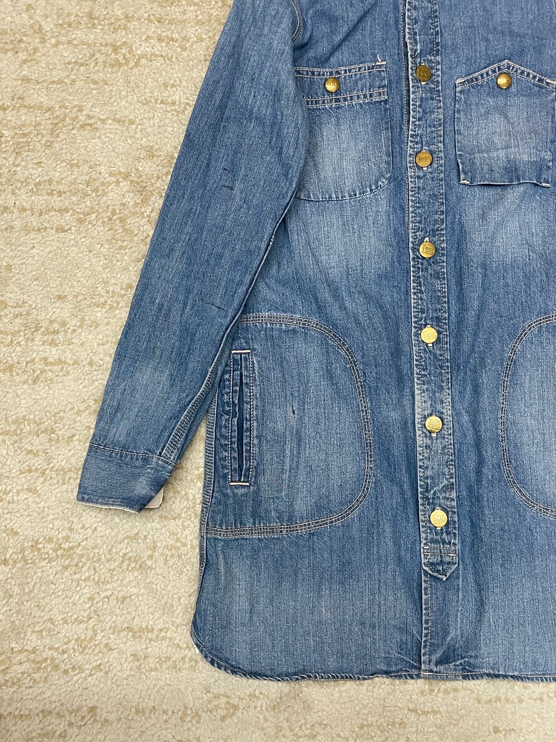 90s 우먼 [S] 리 Lee Union Made 데님 롱 자켓 상품이미지2