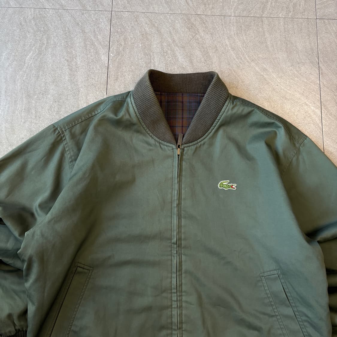 라코스테 서광 제조 체크 리버시블 자켓 상품이미지6