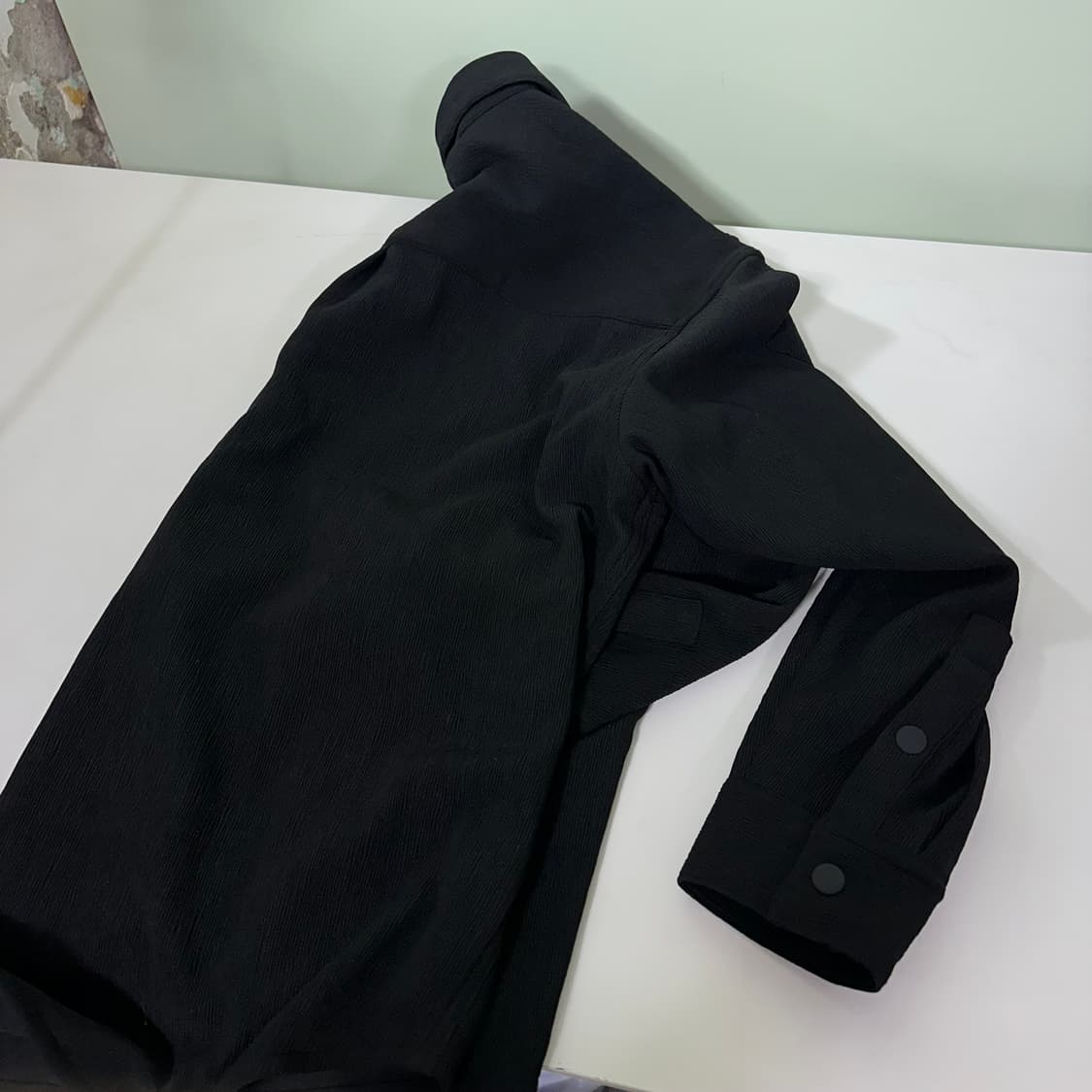 M-L 자라 맨 루즈오버핏 암포켓 폴리 플리츠넘버 상품이미지6