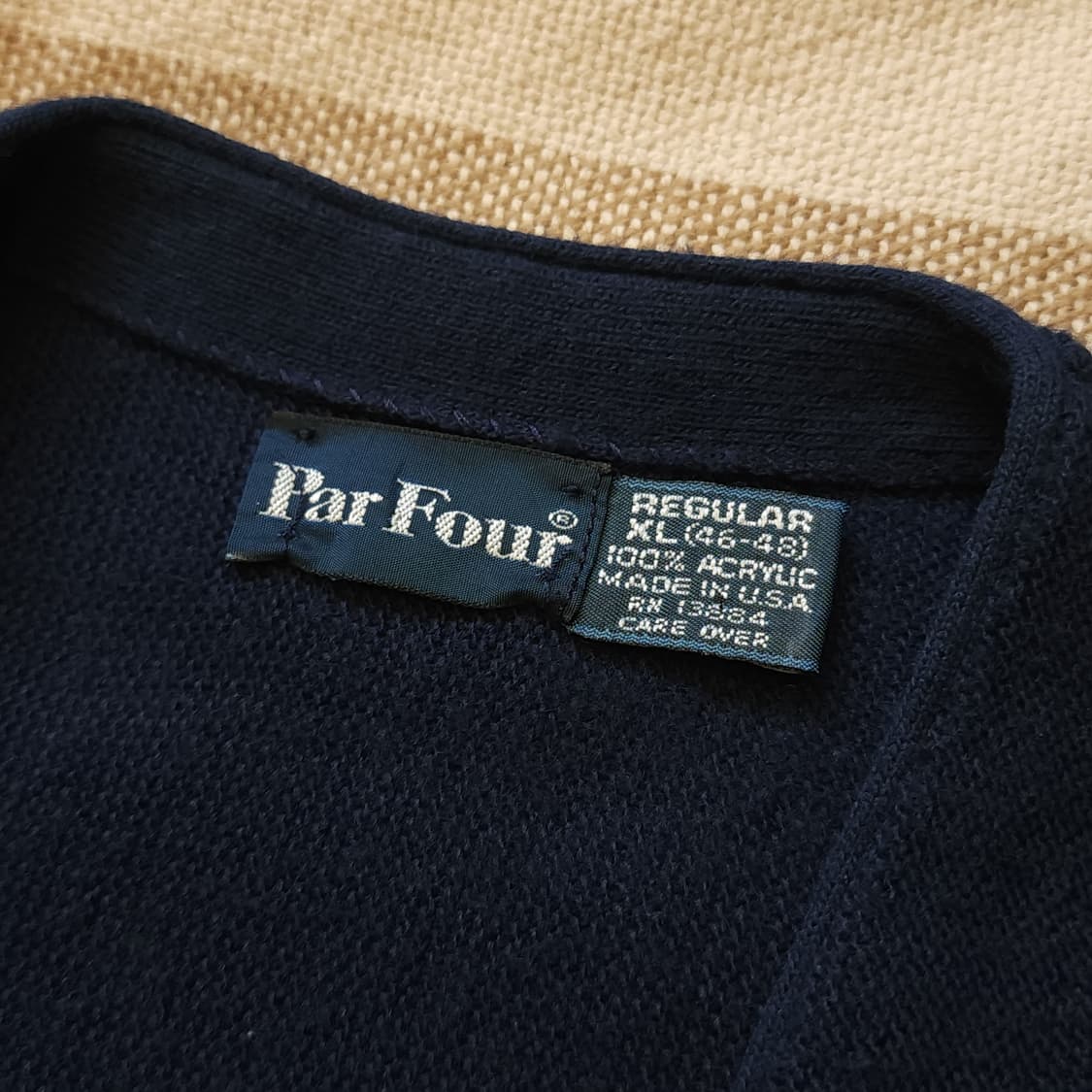 90s 빈티지 가디건 브이넥 가디건 버튼 클로져 네이비 xl 상품이미지4