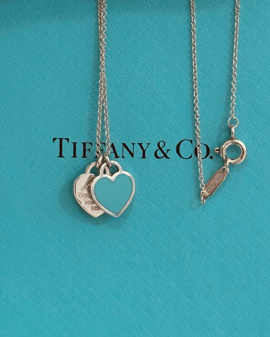 티파니앤코 리턴투 더블하트 목걸이(블루 애나멜) 상품이미지3