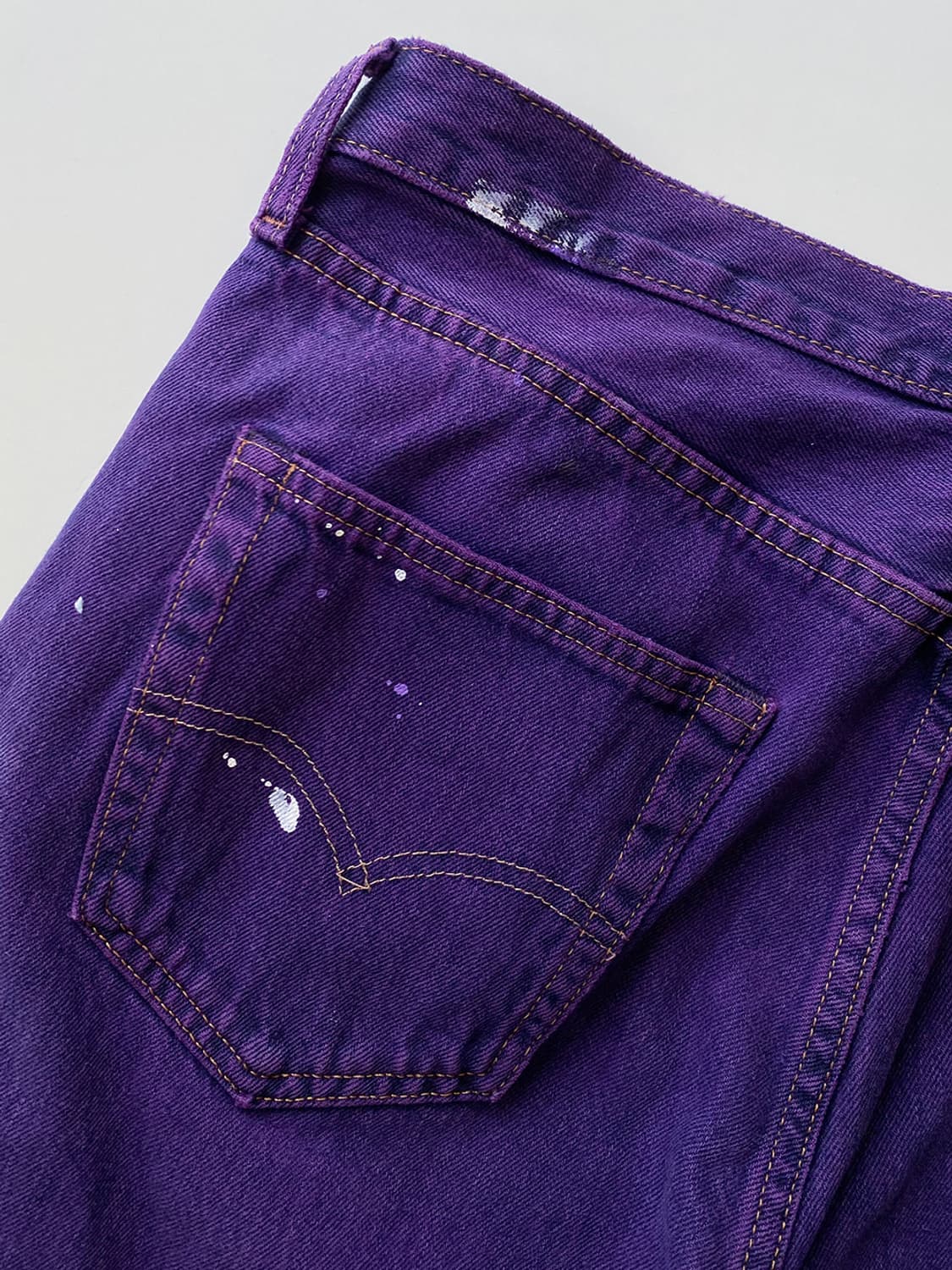 리바이스 501 다잉 페인팅 퍼플 데님 팬츠 상품이미지9