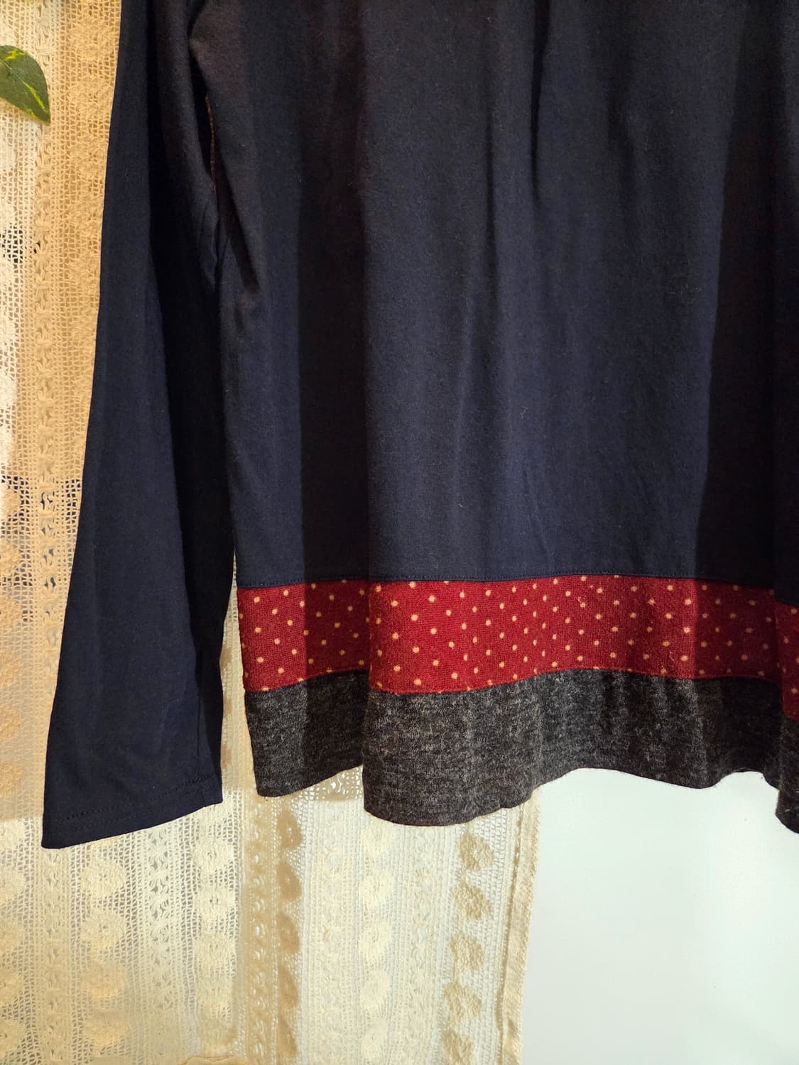 도트 포인트 목폴라 슬리브 상품이미지3