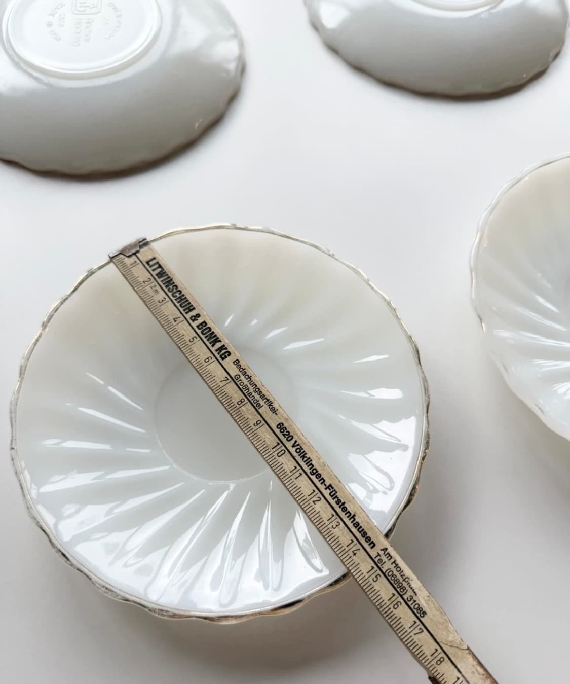 앵커호킹 밀크글라스 빈티지 소서 4p 일괄 (u.s.a) 상품이미지10