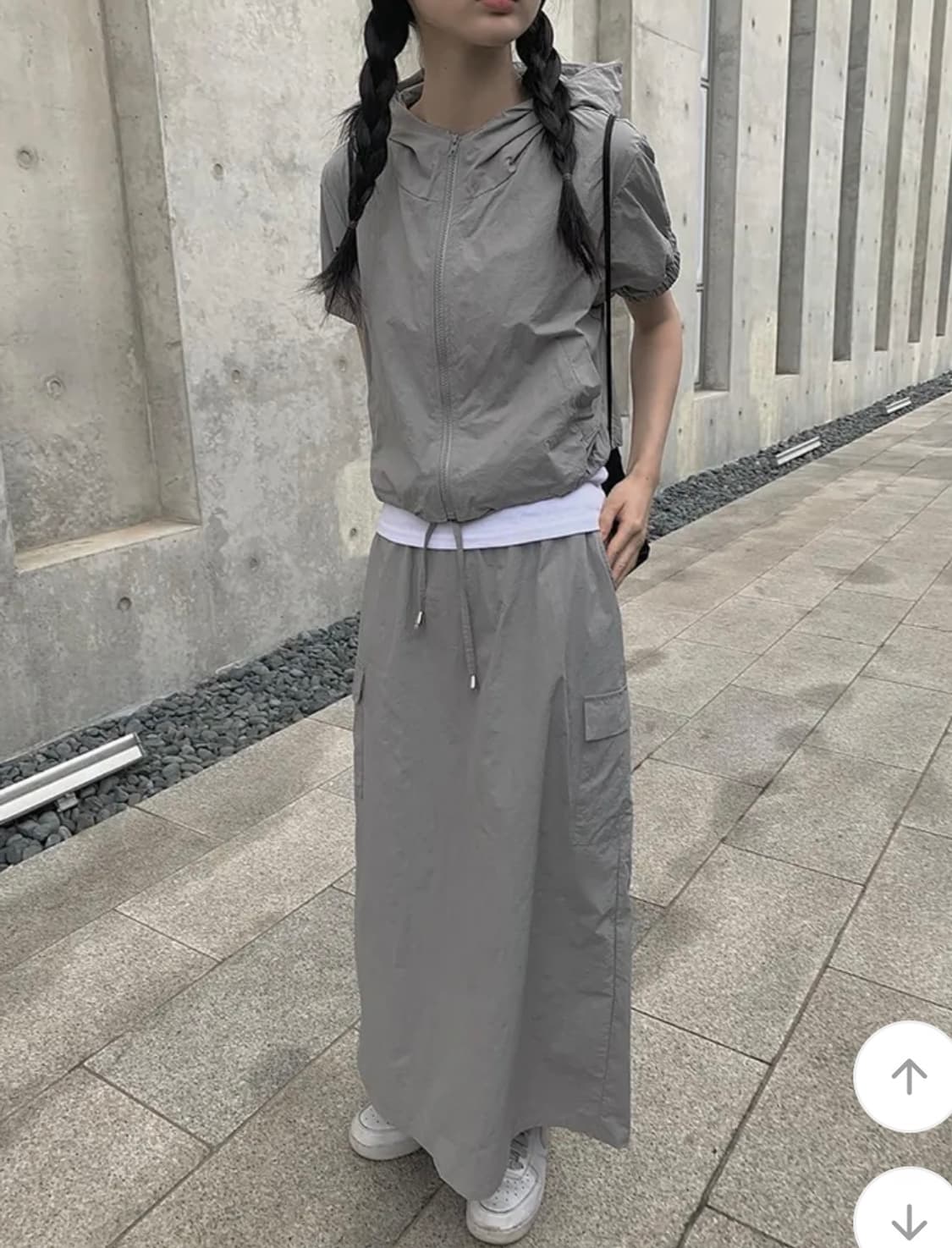 애니원모어 나일론 후드 조끼 자켓 상품이미지4