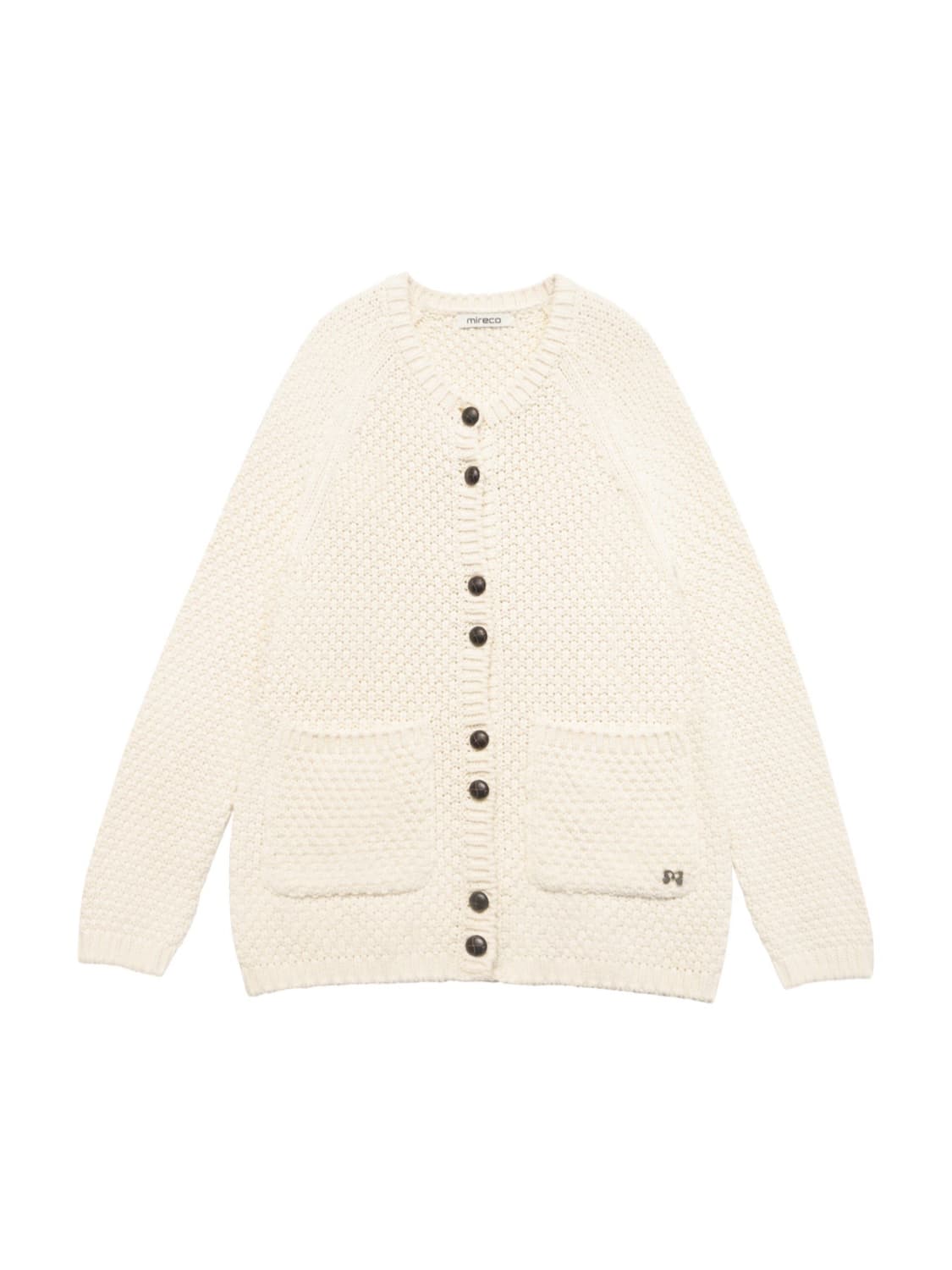 미레코 TURTLE-BUTTON KNIT CARDIGAN IVORY 상품이미지1
