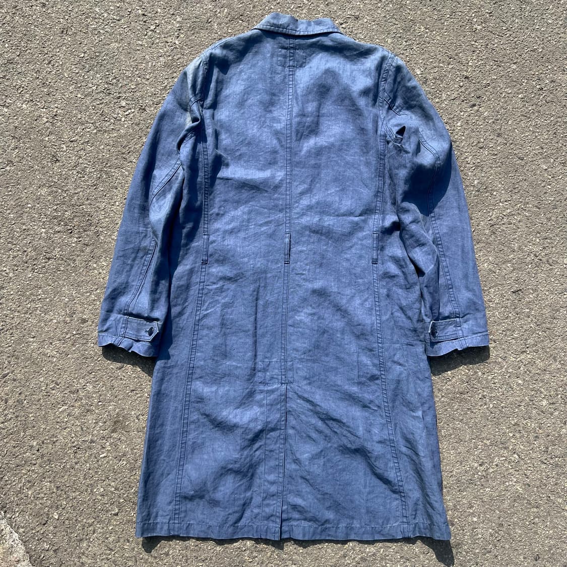 나이젤카본 40‘s 복각 리넨 프렌치워크 샵 코트 상품이미지6