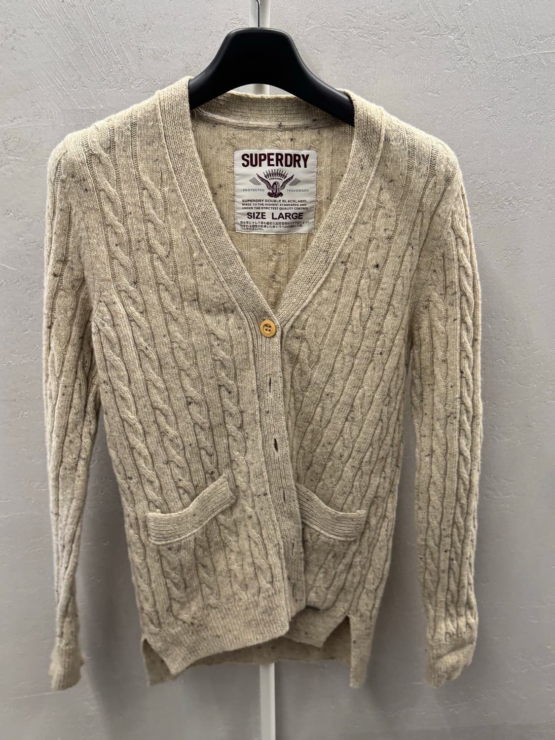 Superdry 케이블 니트 가디건 L 상품이미지2