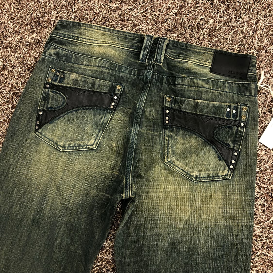 데드스탁 디젤 TIMMEN 워시드 카우레더 포켓 워싱 데님 팬츠 상품이미지5