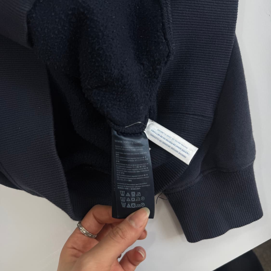 Tommy Hilfiger 타미힐피거 스펠아웃로고 네이비 후드집업  상품이미지6