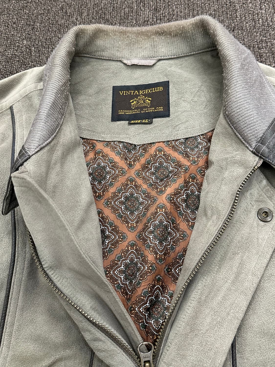 XL)Vintage Club 빈티지 벨벳 블루종 상품이미지5