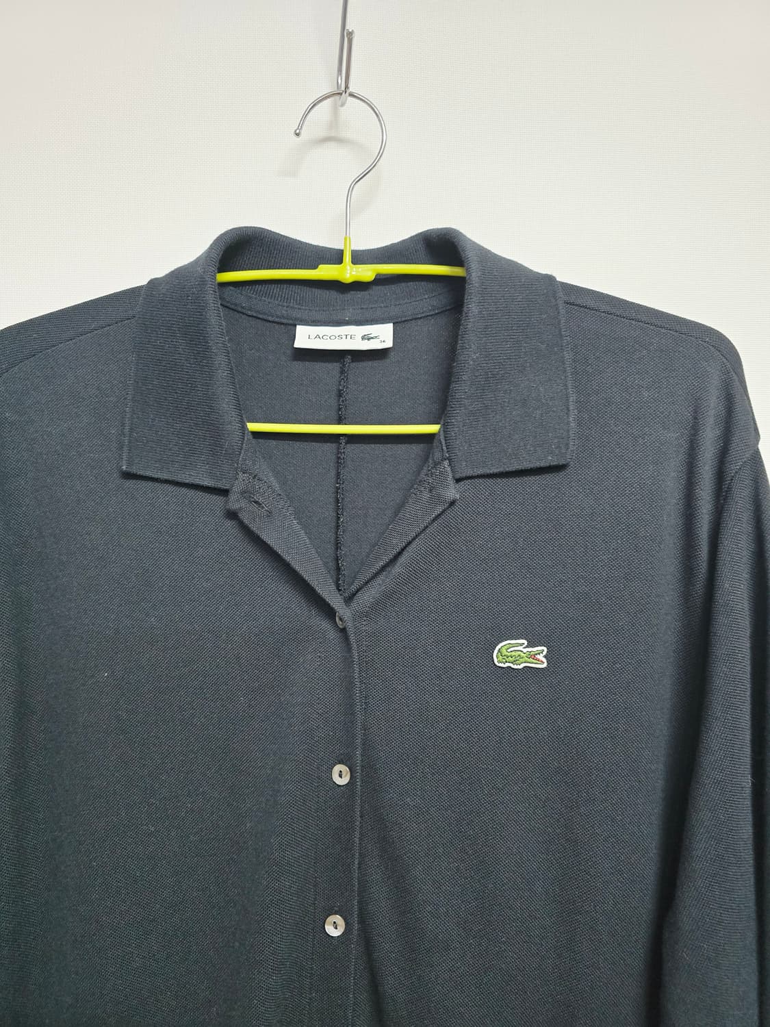 라코스테 블랙 롱 셔츠 원피스 상품이미지2