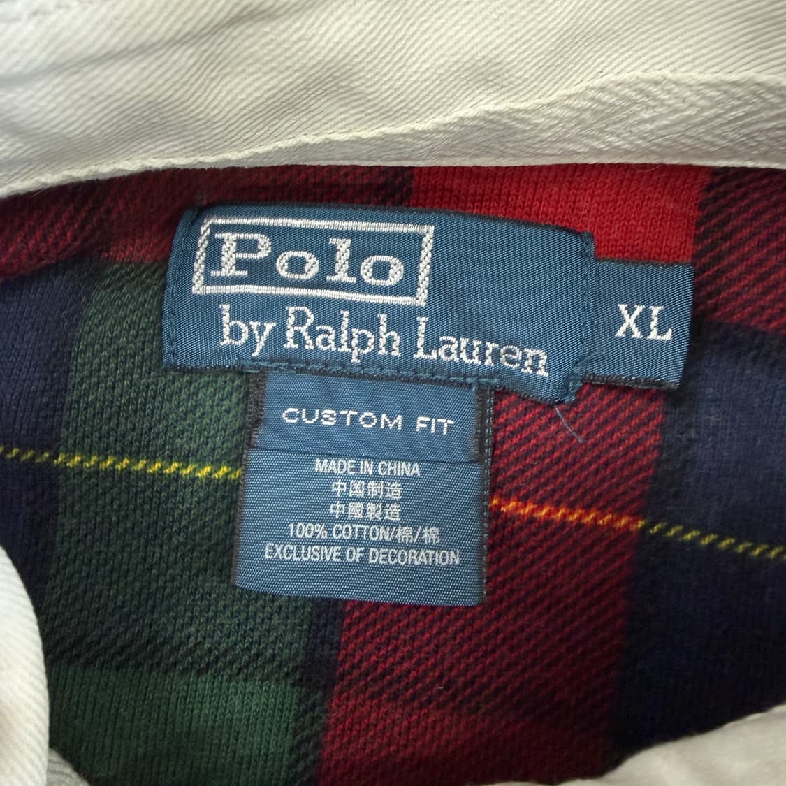 (XL)00s 폴로 랄프로렌 영국 타탄 체크 럭비티셔츠 상품이미지2