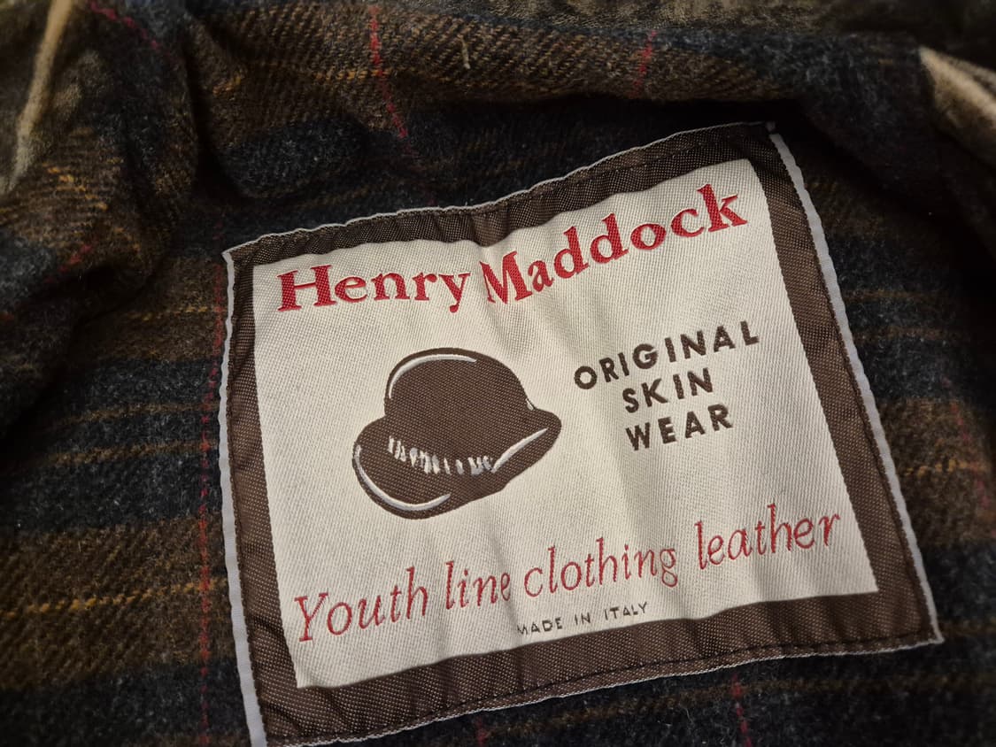 90s Henry Maddock hard faded 레더 자켓 상품이미지9