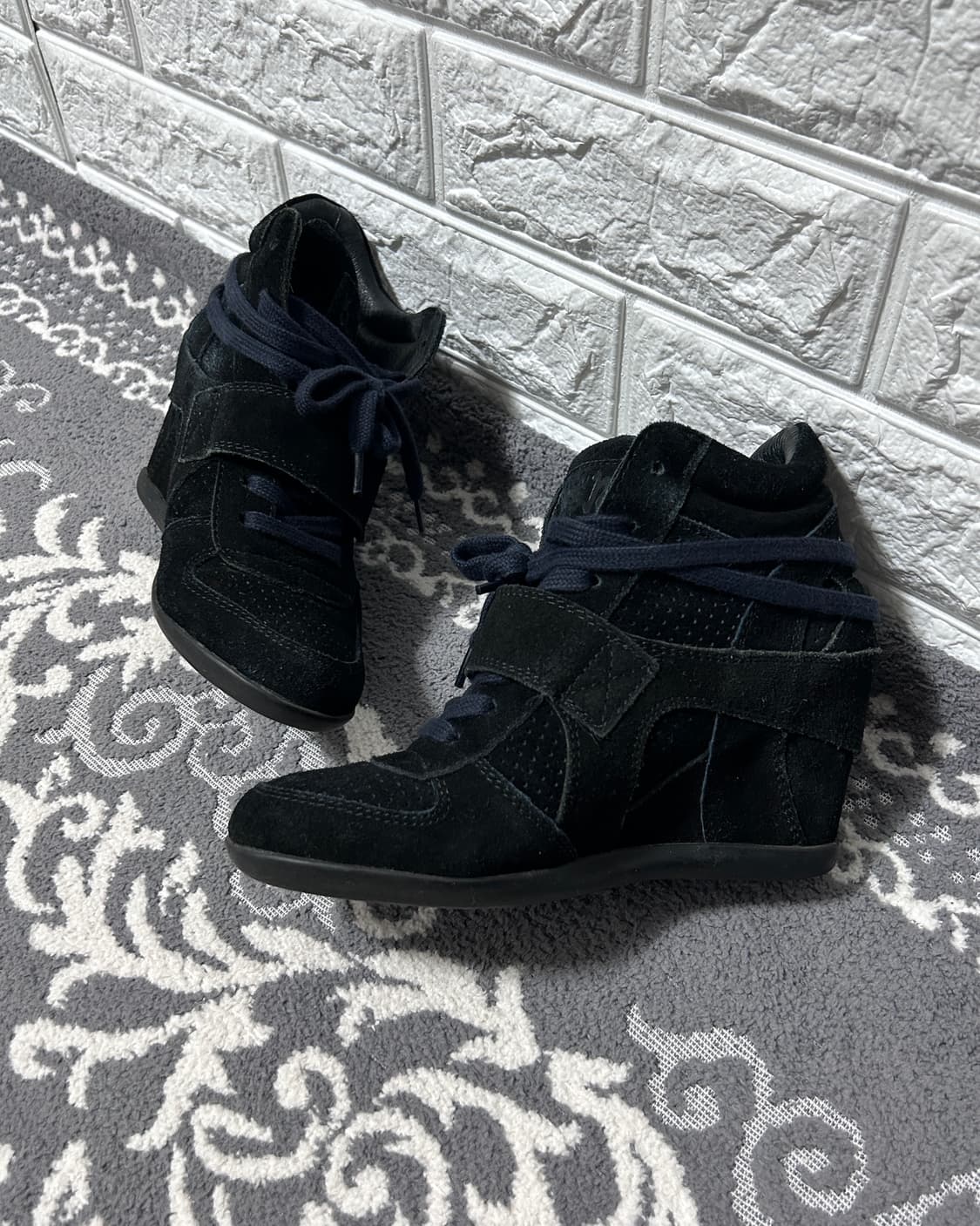 Ash 아쉬 블랙 히든 웨지힐 스니커즈 상품이미지3