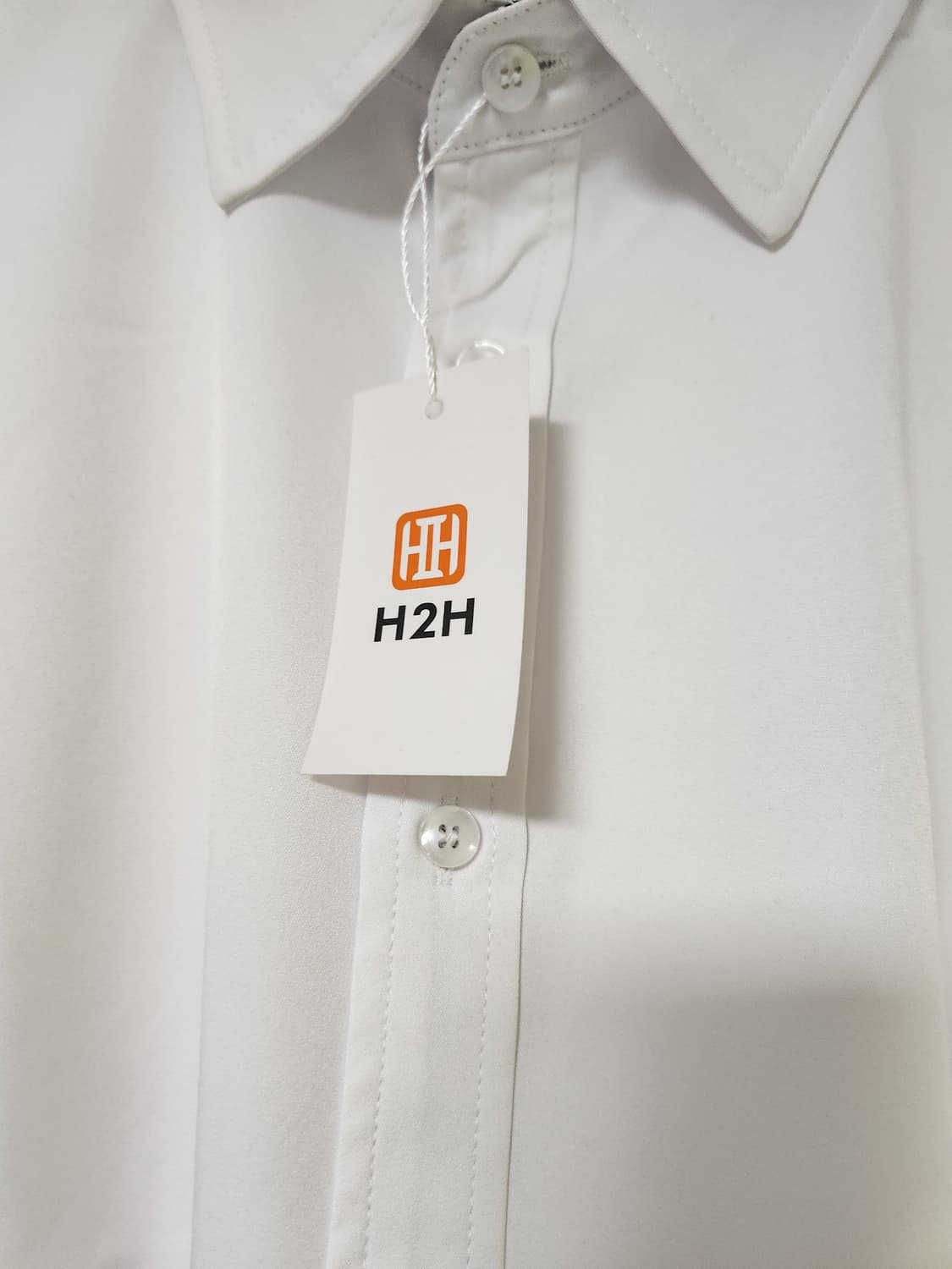 새옷)H2H  빅사이즈 화이트 반팔셔츠 2XL 상품이미지4
